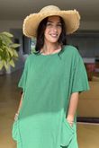Made in Italy Milo Cotton Slouch Sac Dress Garros Green